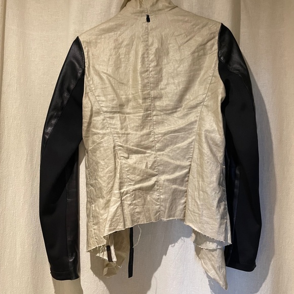 RUDSAK soft leather and linen jacket for woman, medium size, excellent condition - Picture 6 of 15